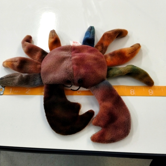 ✓Ty Beanie Babies Claude The Tye Dye Crab 1996 - Picture 9 of 10